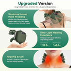 Ultimate Relief: Heated Human-Touch Deep-Kneading Neck MassagerRechargeable Neck and Shoulder Massager with Heat - 4D Bionic Kneading Massage Pillow for Cervical Pain Relief - Cordless Deep Tissue