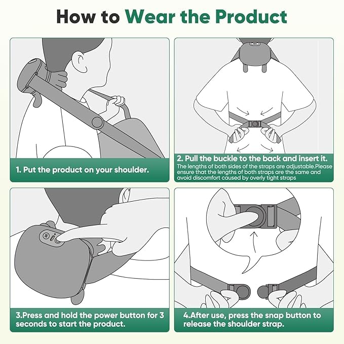 Ultimate Relief: Heated Human-Touch Deep-Kneading Neck MassagerRechargeable Neck and Shoulder Massager with Heat - 4D Bionic Kneading Massage Pillow for Cervical Pain Relief - Cordless Deep Tissue