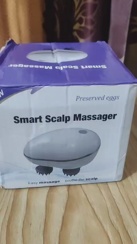 Massager with 4 Mas/sage Heads, Speed, Soft Silicone Bristles, USB Rechargeable Scalp Cleaner & Hair Care Mas-sager for Men & Women